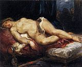 Odalisque Reclining on a Divan by Eugene Delacroix